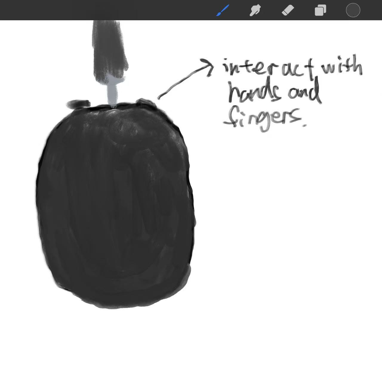 This is an interaction design drawing I created using my iPad.