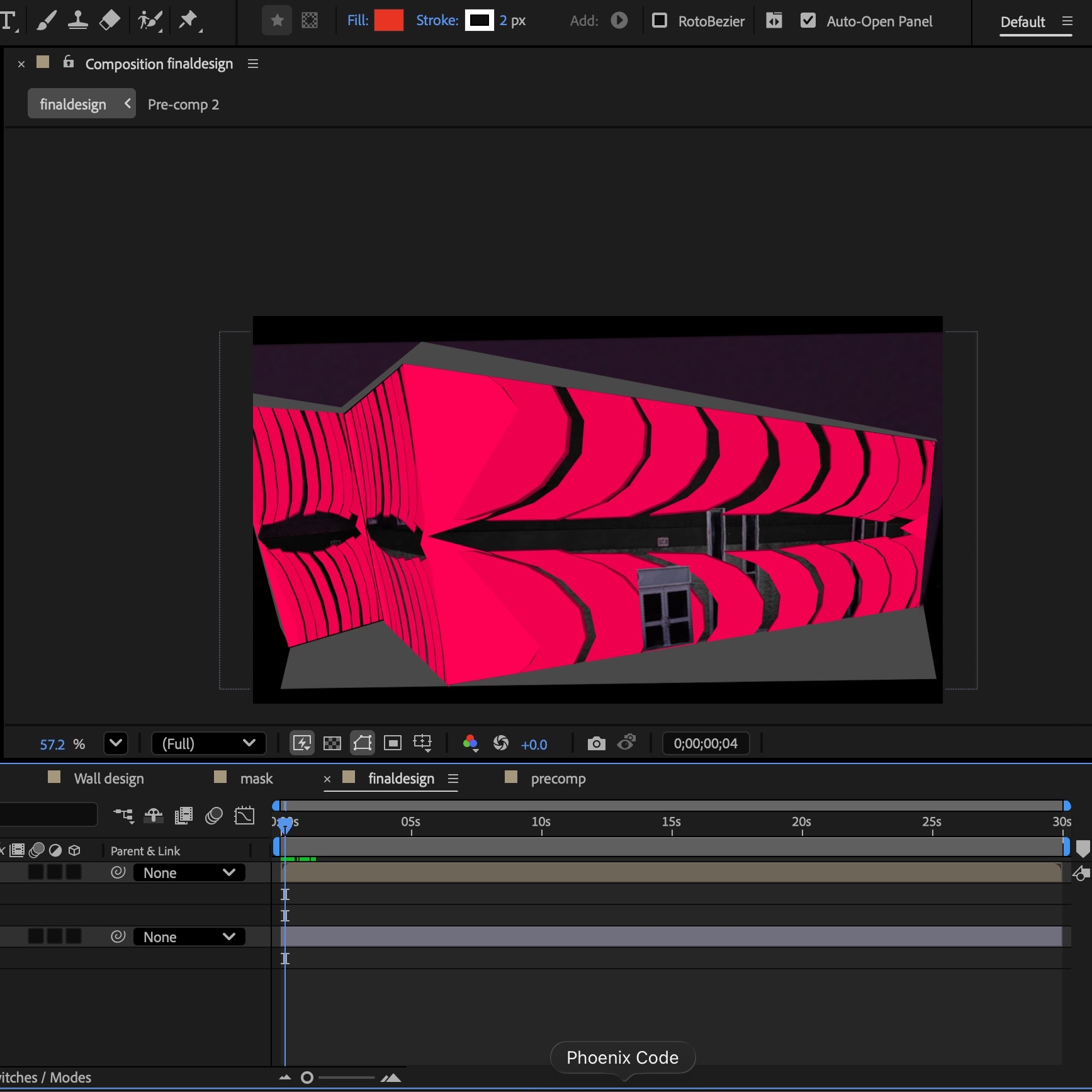 This is the projection mapping I created by following the tutorial video.