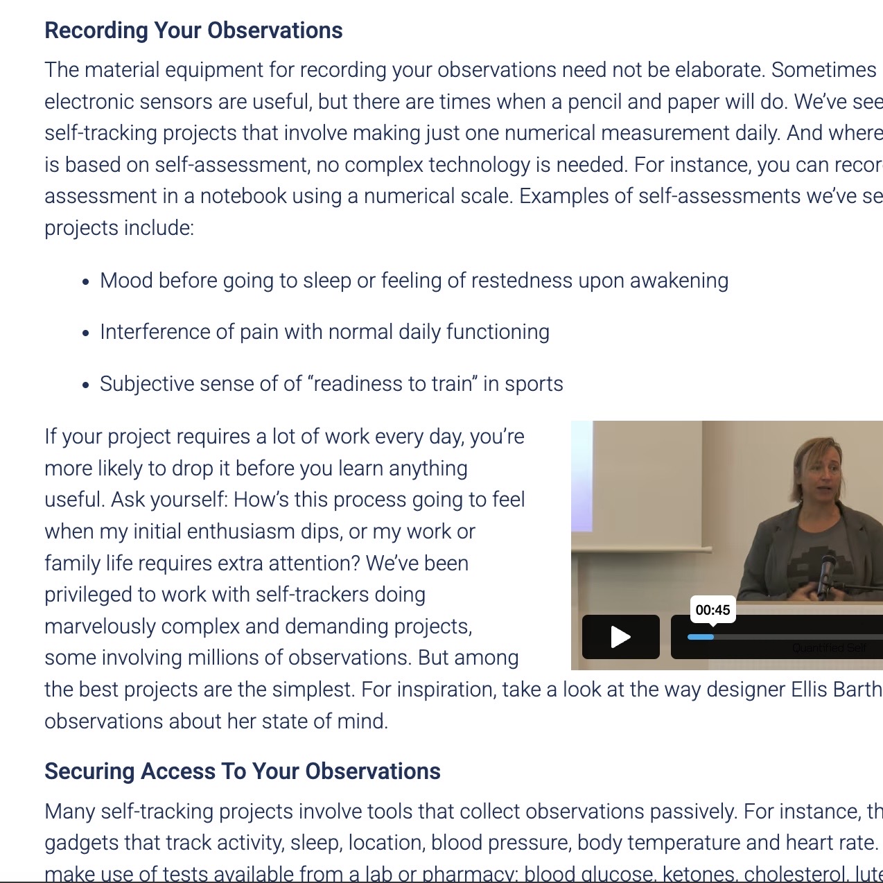 My process of exploring the website.